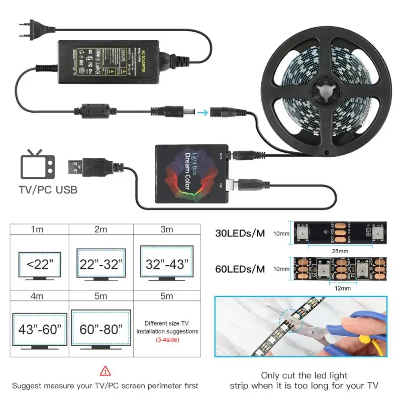 Android TV Backlight LED Strip Kit (1-5m) 2