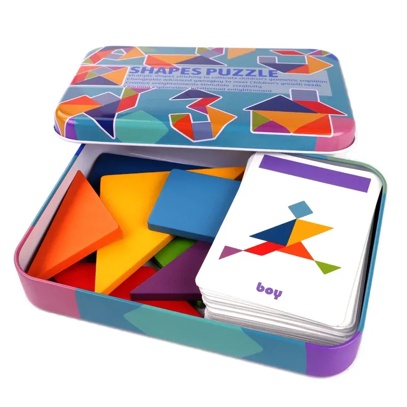 Wooden Montessori Tangram Puzzle Set 1