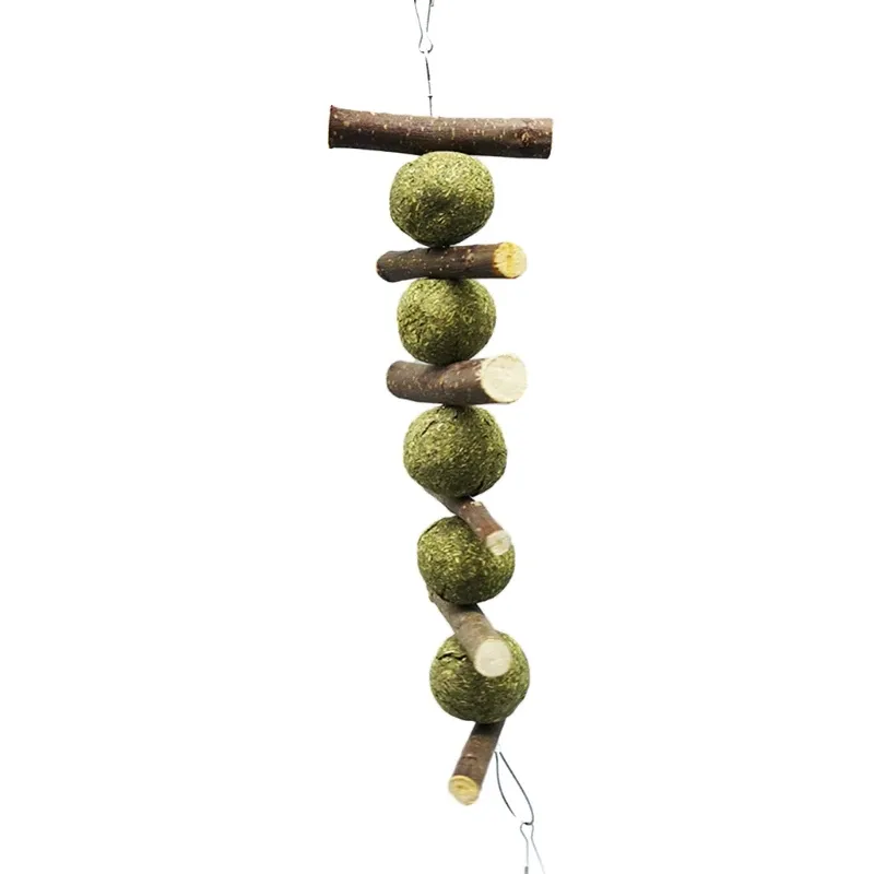 Bunny Chew Toy with Hay, Wood & Grass Balls 5