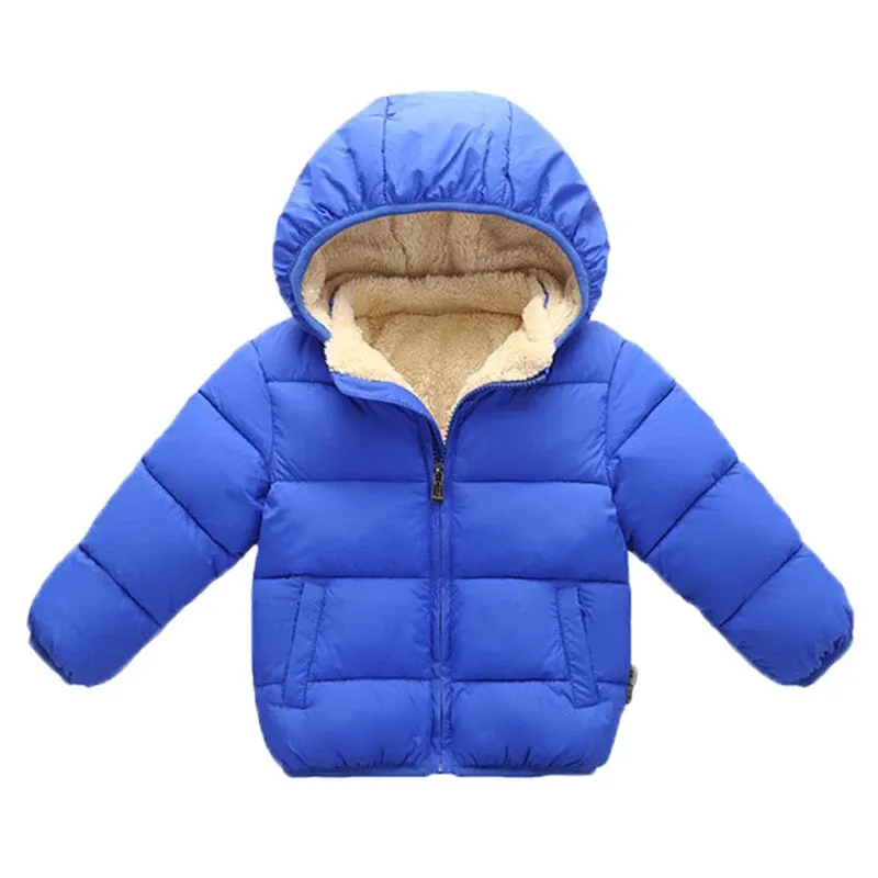Kids Winter Thick Plush Fur Hooded Jacket 3