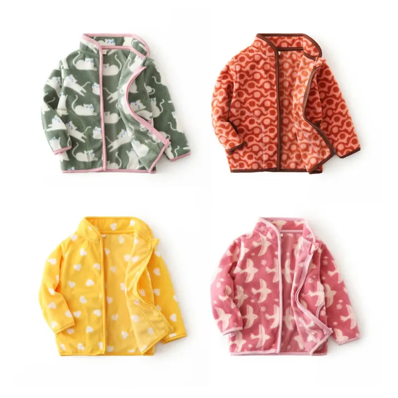 Kids Dinosaur Fleece Zip-Up Jacket 3