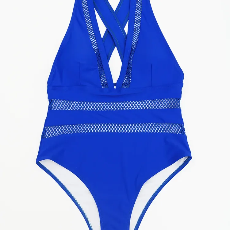 Sexy Mesh Patchwork One Piece Swimsuit 5