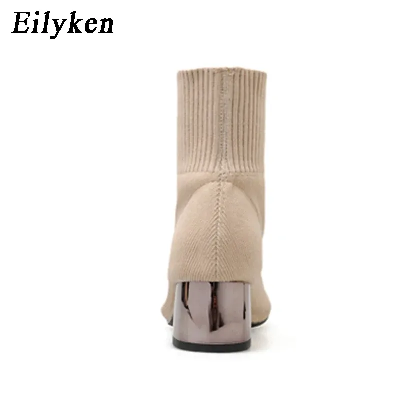 Women's Knitted Sock Ankle Boots 4