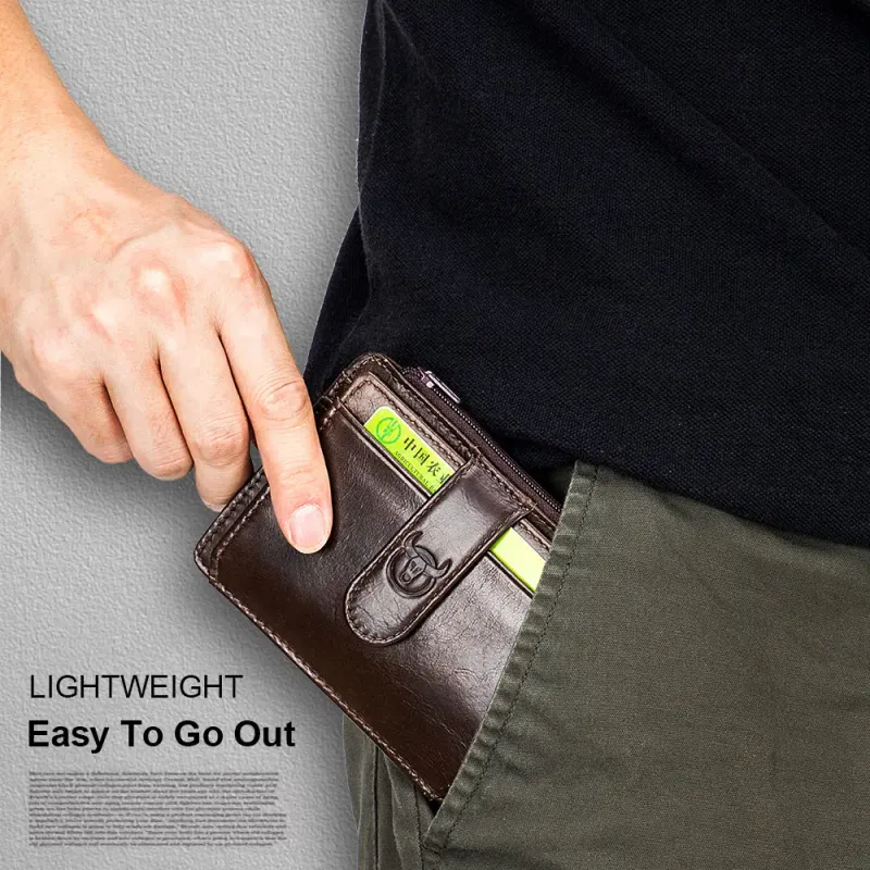 BULLCAPTAIN RFID Blocking Leather Card Holder 2