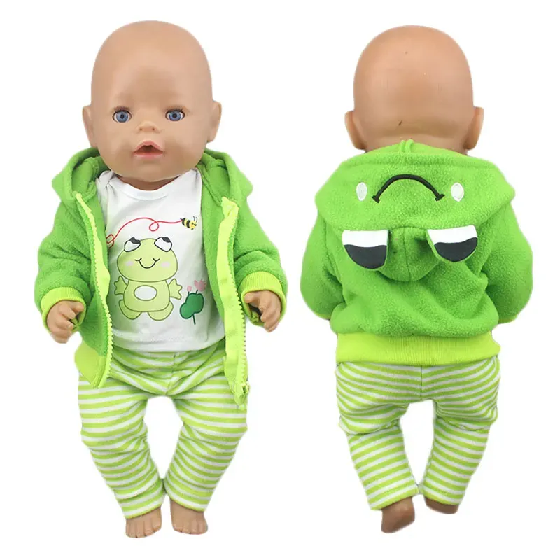 Cute Frog Suits for 17" Reborn Dolls 1