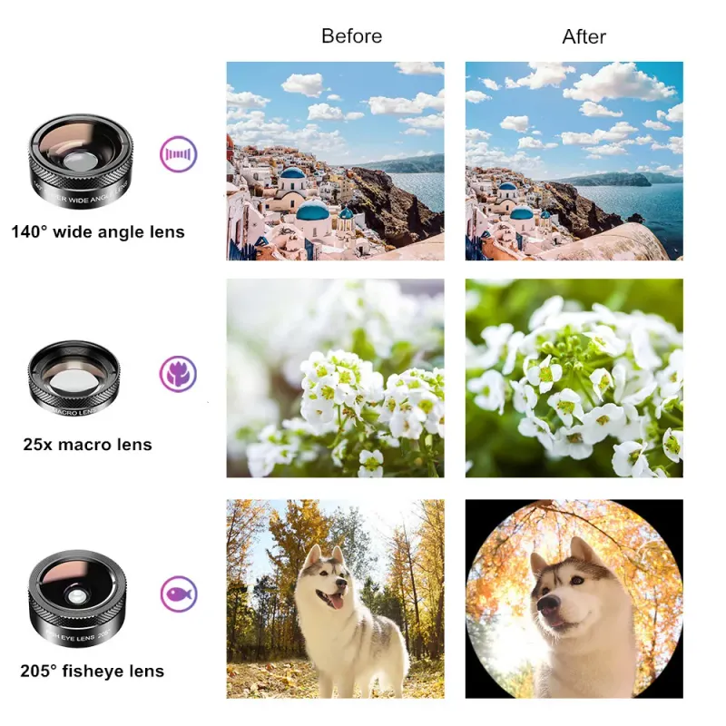 APEXEL 11-in-1 Smartphone Lens Kit 3