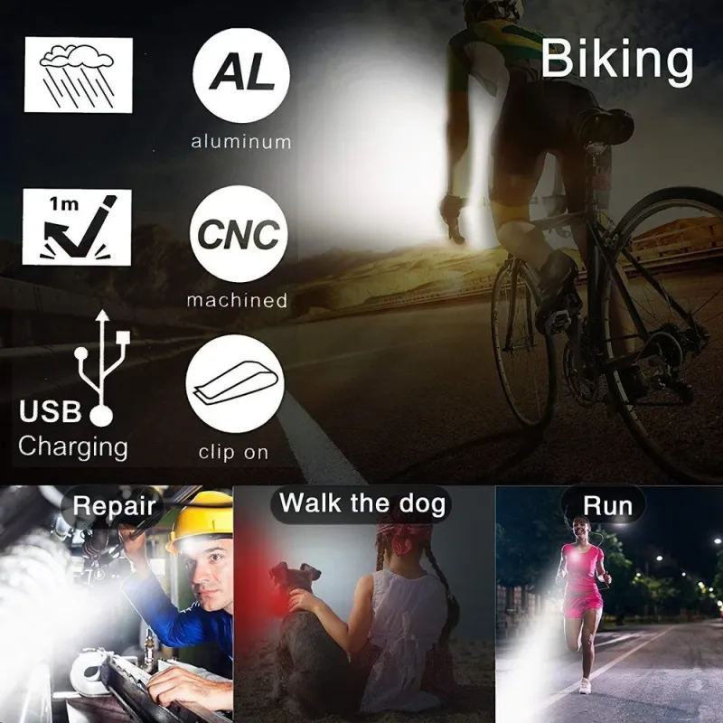 Rechargeable LED Bike Light Set 4