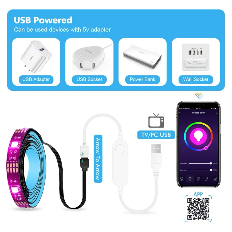 Smart Tuya Zigbee RGB LED Strip Light 4