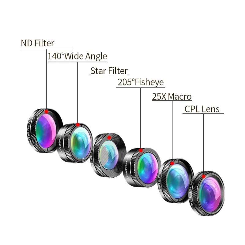 APEXEL 6-in-1 Smartphone Lens Kit 2