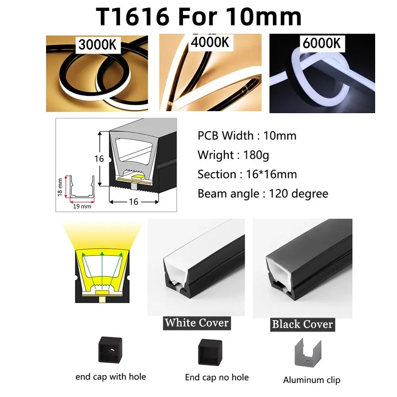 Black LED Neon Rope Tube Light 4