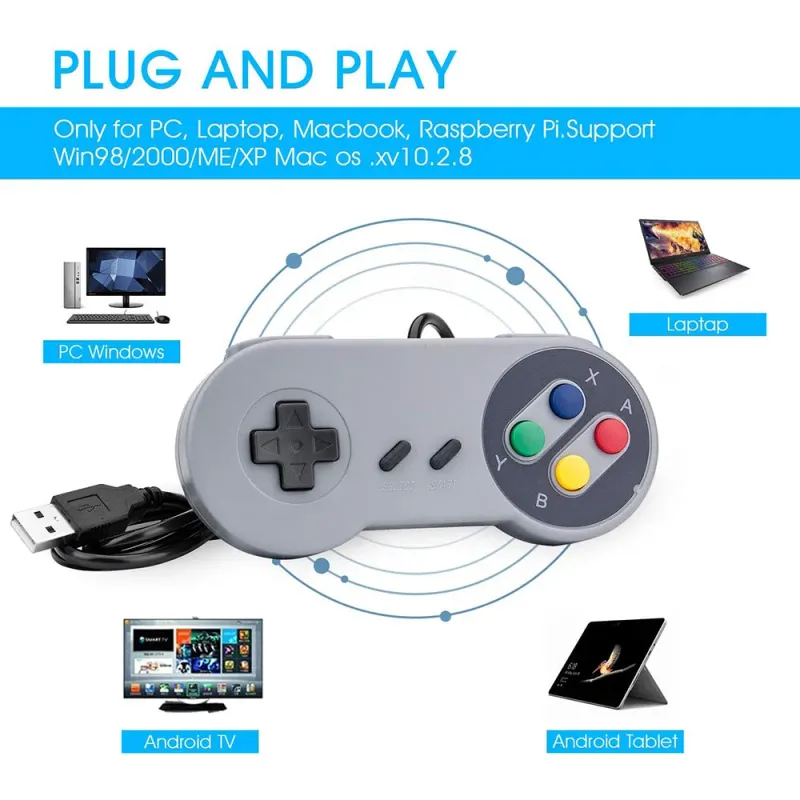 SNES Retro Gamepad for Raspberry Pi (2 Pack) 4