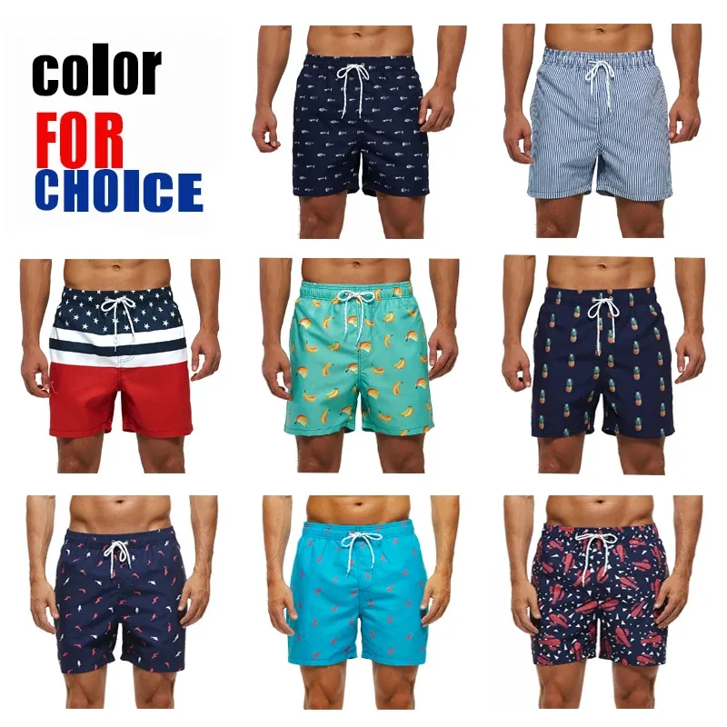 Mens Printed Swim Shorts Beach Trunks 2