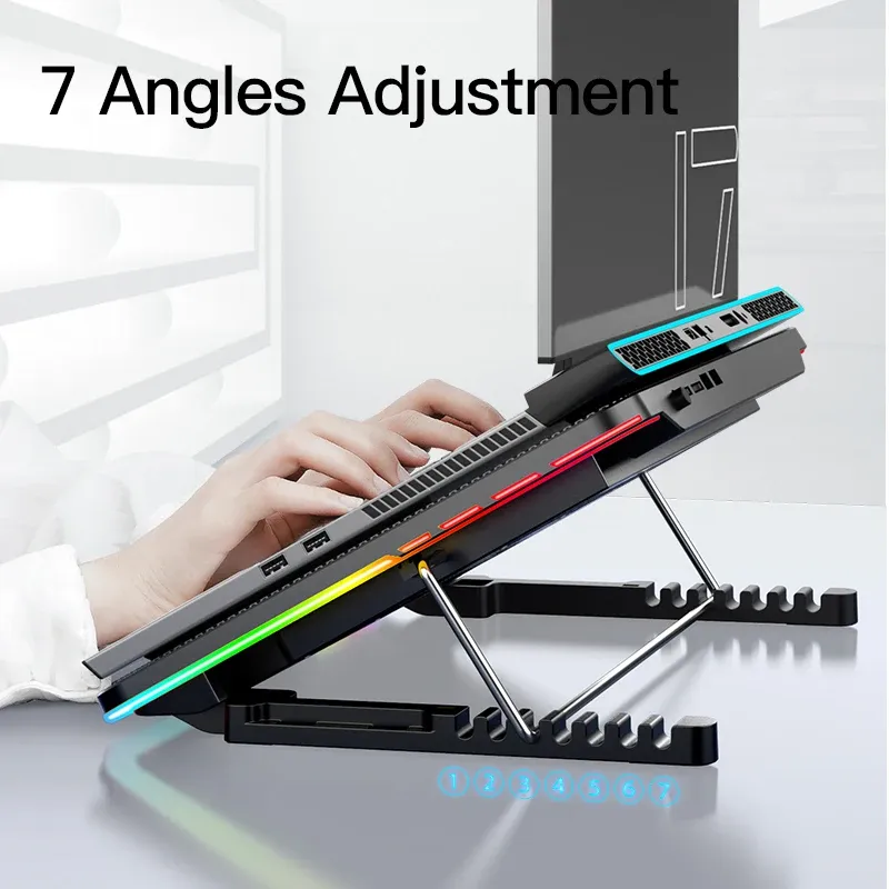 RGB Gaming Laptop Cooling Pad with 6 Fans 5