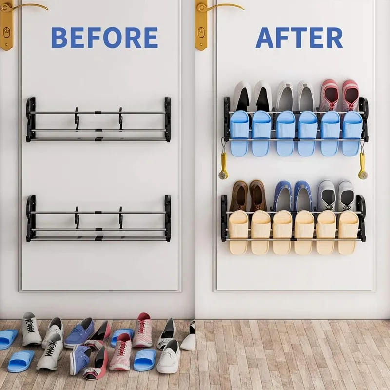 2-Pack Over Door Shoe Rack Organizer 2
