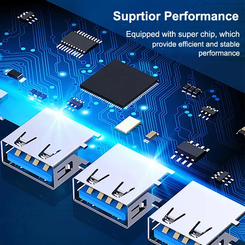 4-Port USB C Hub 3.0 Multi Splitter Adapter 6