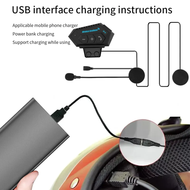 T2 Bluetooth Motorcycle Helmet Headset 6