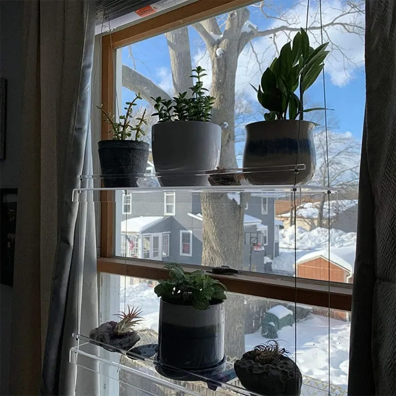 Acrylic Window Plant Shelves 5