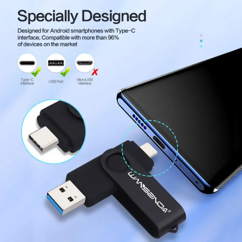 WANSENDA USB 3.0 Type-C OTG Flash Drive 6