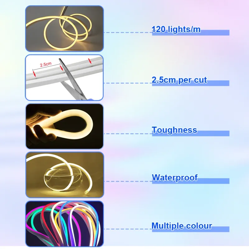 12V RGB Neon LED Strip Light Kit 2