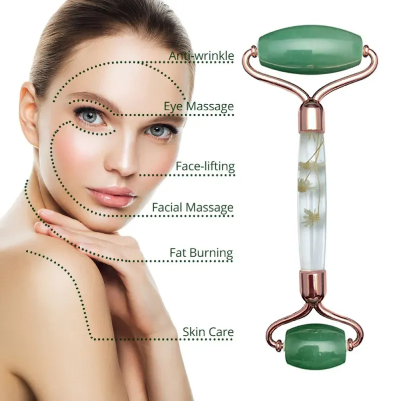 Quartz Eternal Flower Jade Roller & Gua Sha Set 6