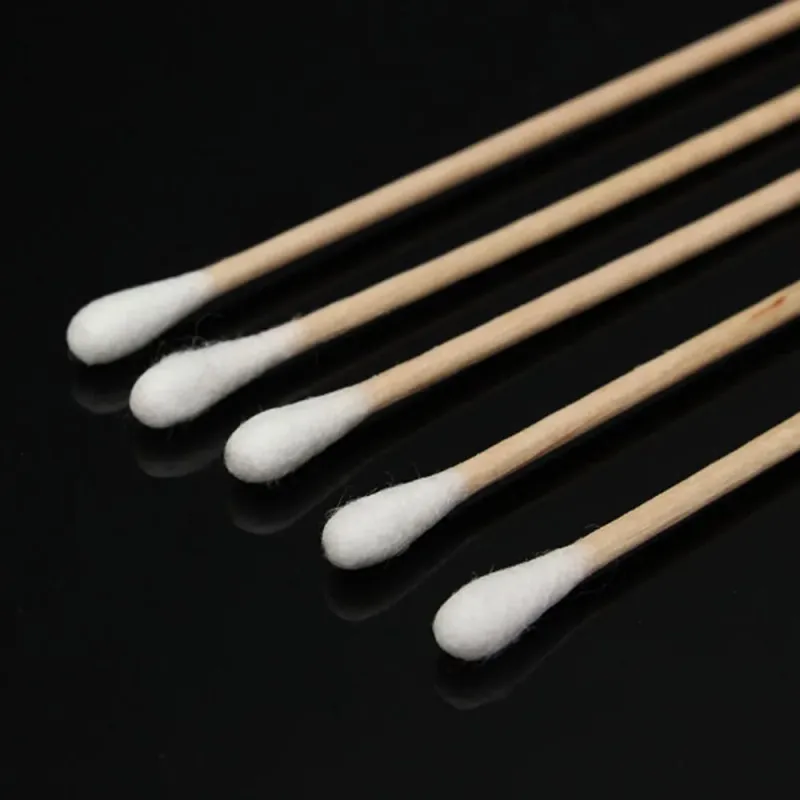 Long Wood Handle Cotton Swabs (100Pcs) 4