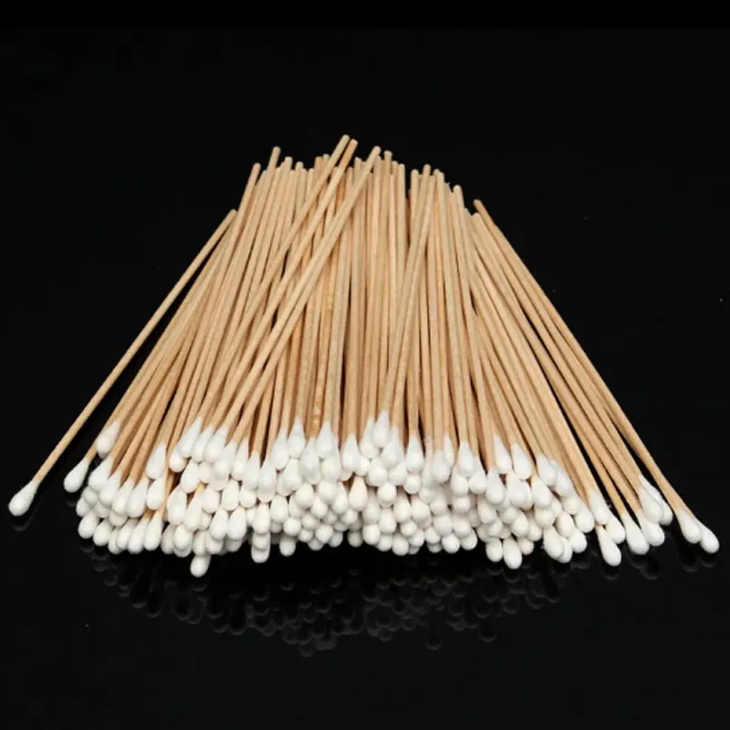 Long Wood Handle Cotton Swabs (100Pcs) 2