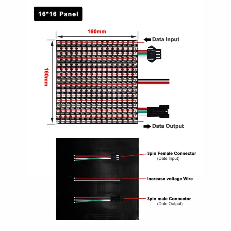 Гнучка матрична панель WS2812B RGB LED 2