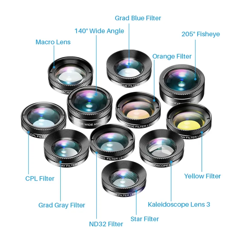 APEXEL 11-in-1 Smartphone Lens Kit 2