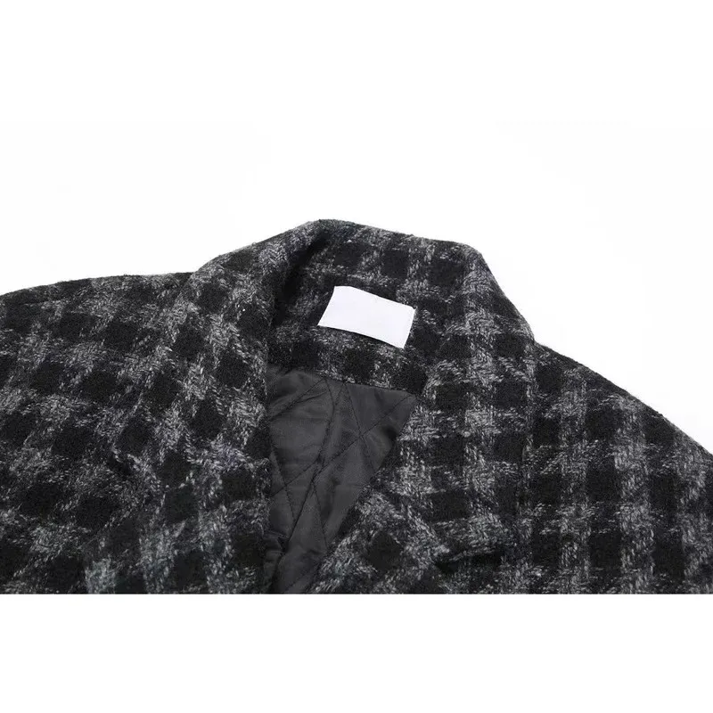 Houndstooth Winter Blazer Coat 4