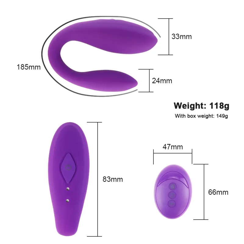 Wireless U-Shape Clit & G-Spot Vibrator 4