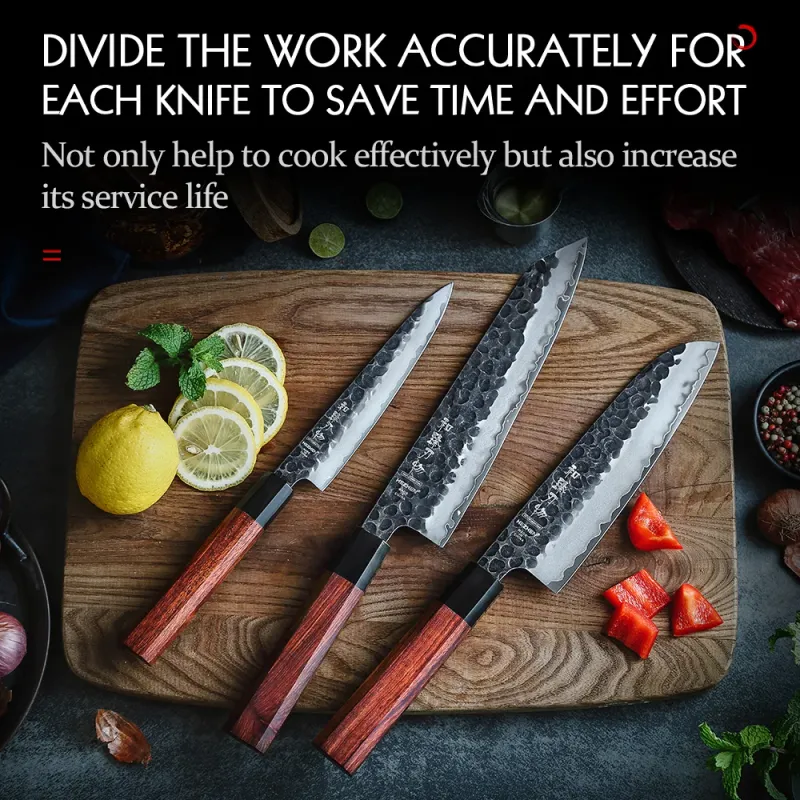 HEZHEN Japanese Knife Set (3-Piece) 5