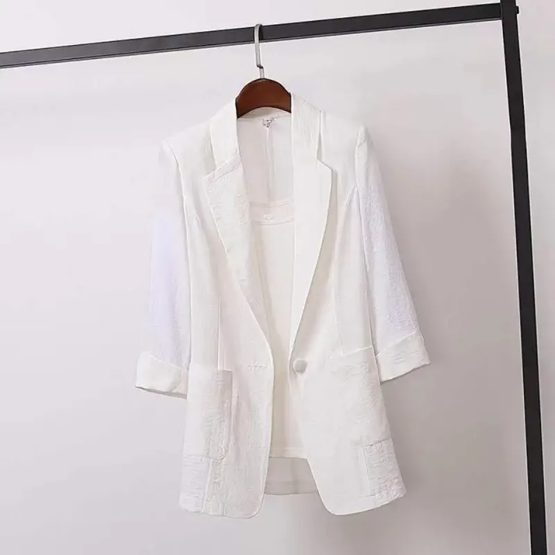 Korean Loose Women's Blazer - Summer Office Jacket 5