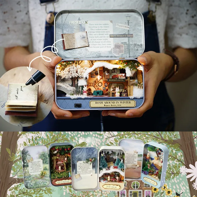 Box Theater Wooden Dollhouse Set 4