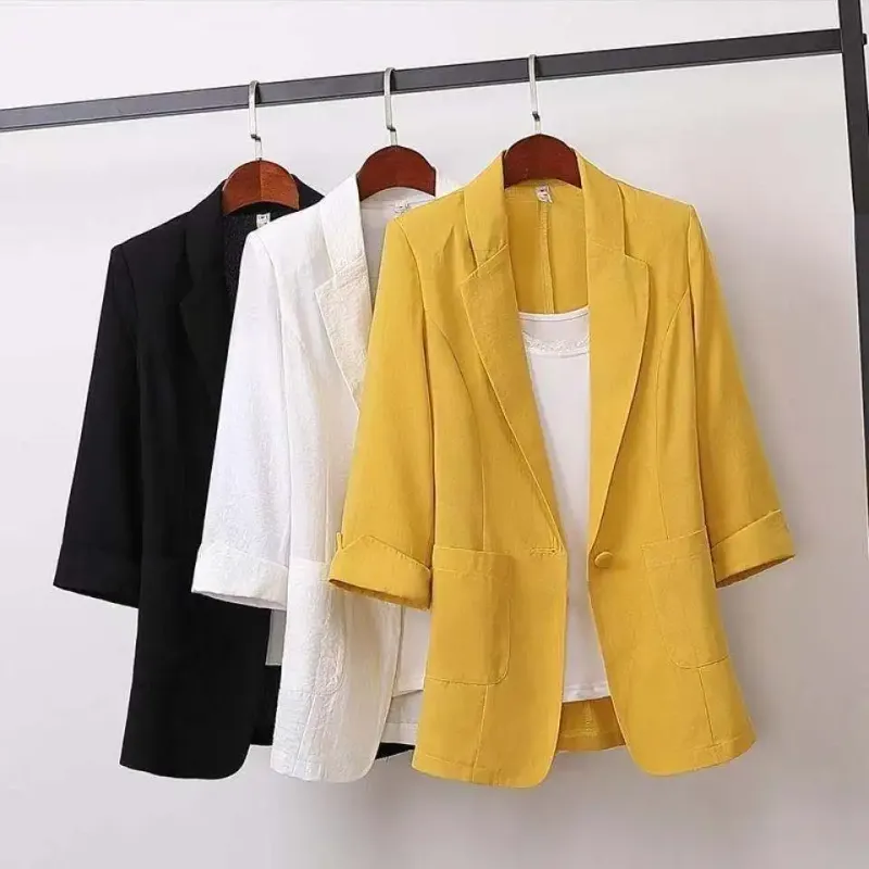 Korean Loose Women's Blazer - Summer Office Jacket 1