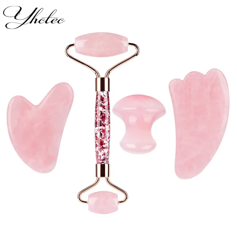 Rose Quartz Eternal Flower Jade Roller & Gua Sha Set 2