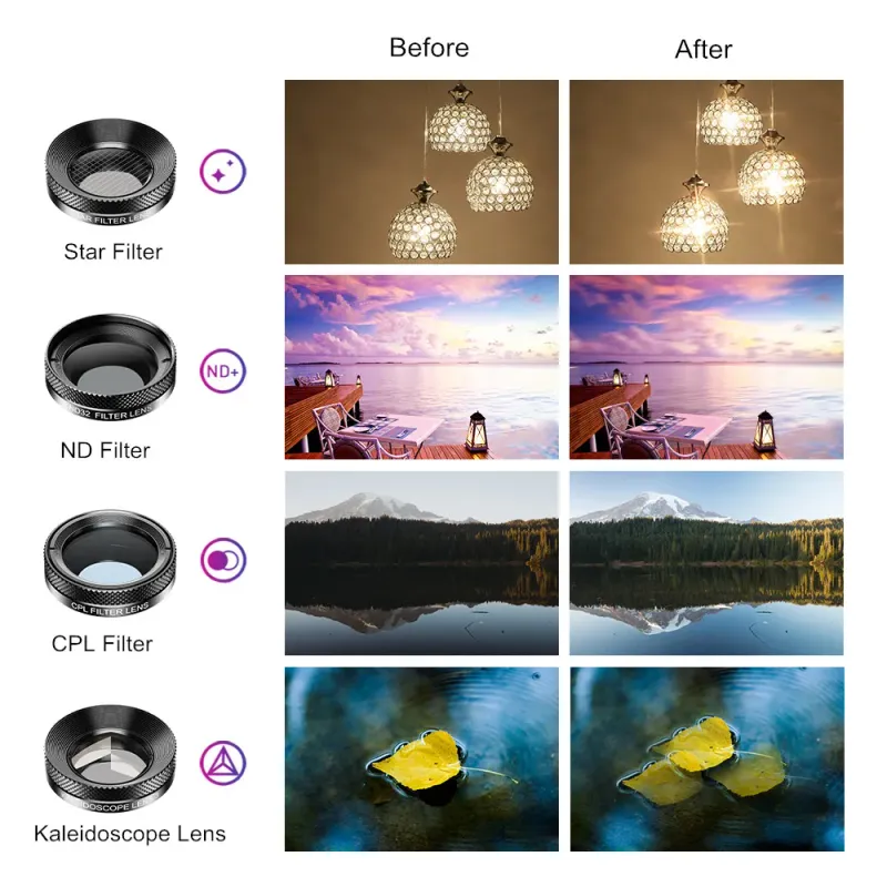 APEXEL 11-in-1 Smartphone Lens Kit 4