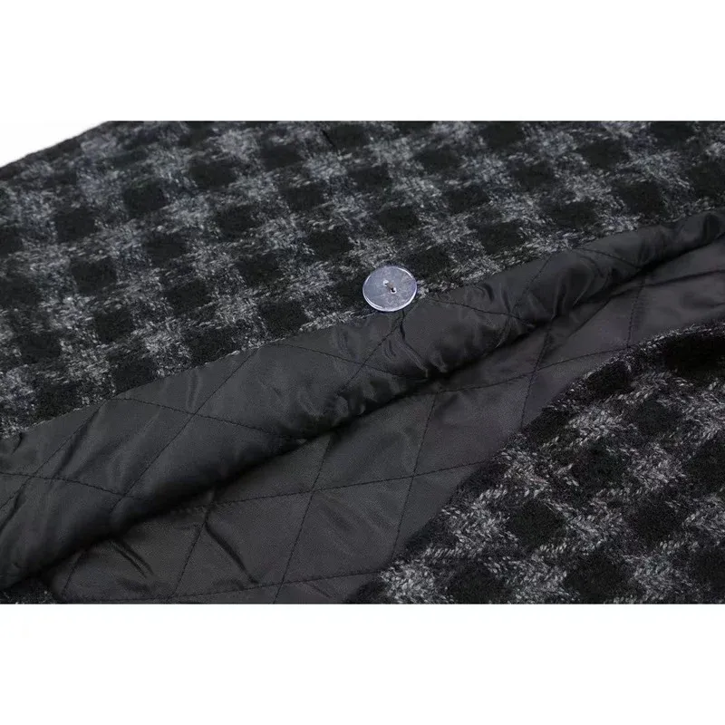 Houndstooth Winter Blazer Coat 5