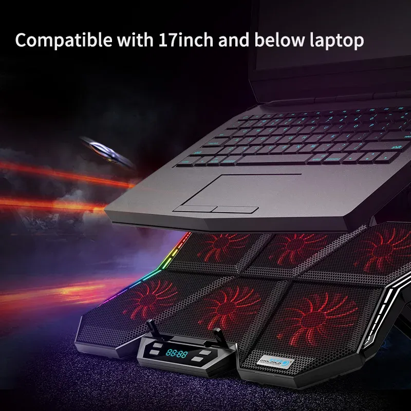 Coolcold RGB Gaming Laptop Cooler 6