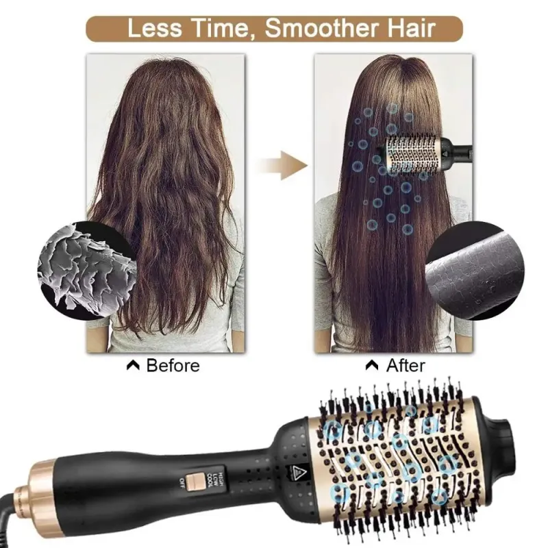 Gold One Step Hair Dryer Brush 1