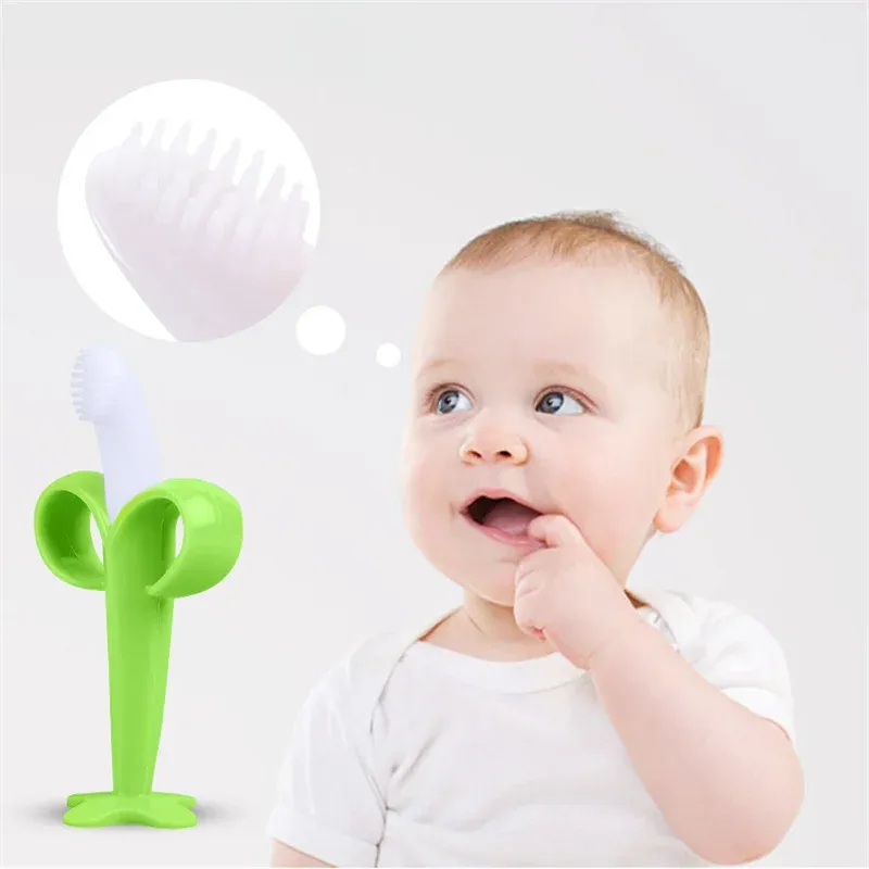 Banana Silicone Baby Training Toothbrush 3