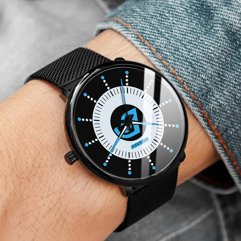 Minimalist Black Mens Luxury Watch 6