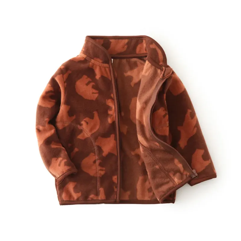 Kids Dinosaur Fleece Zip-Up Jacket 4