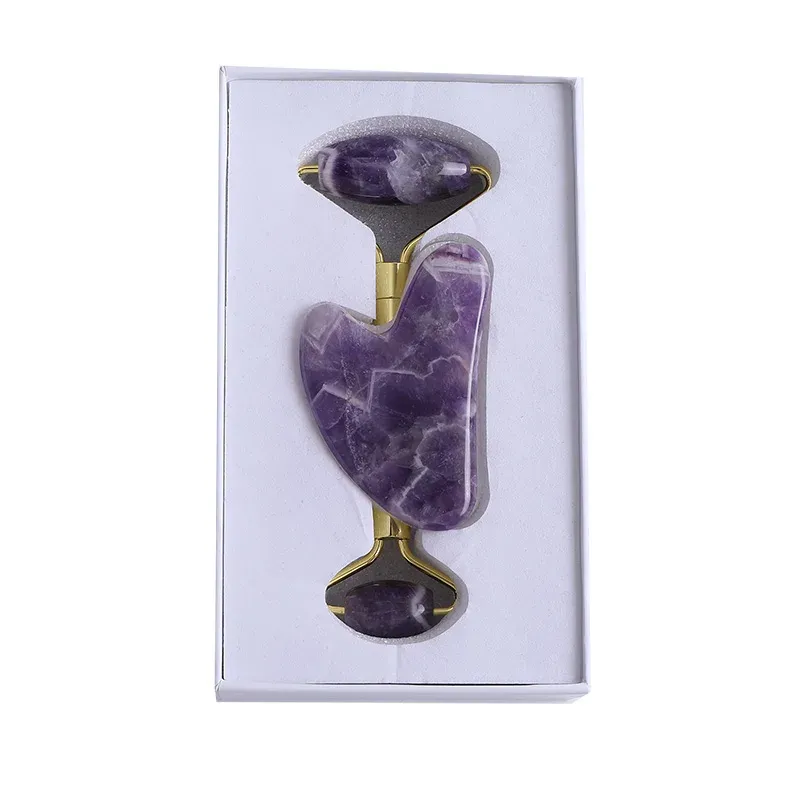 Rose Quartz Gua Sha & Jade Roller Set 3