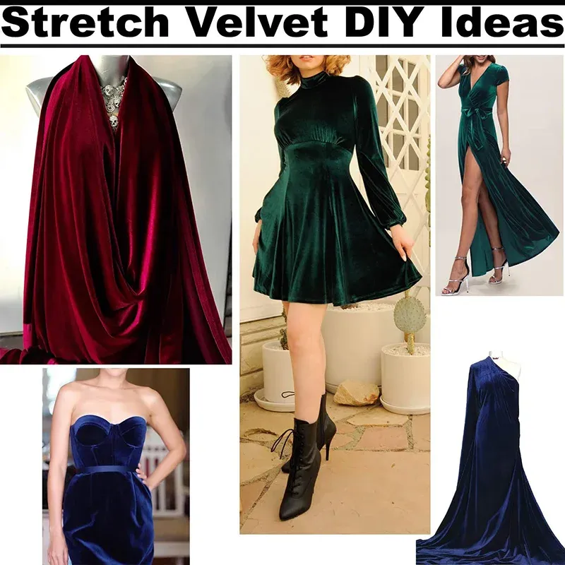 160cm Polyester Knitting Velvet Fabric 4