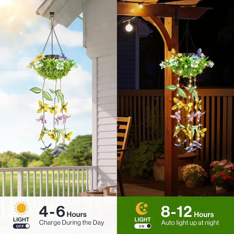 Solar Butterfly Vine LED Lights 2