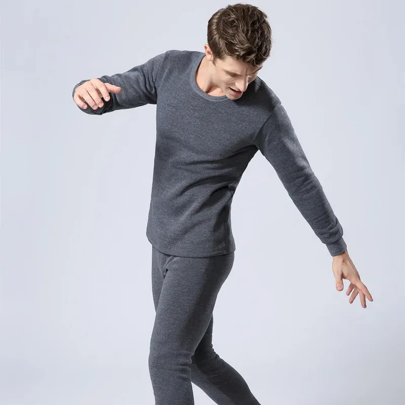 Men's Thin Fleece Thermal Underwear Set 2