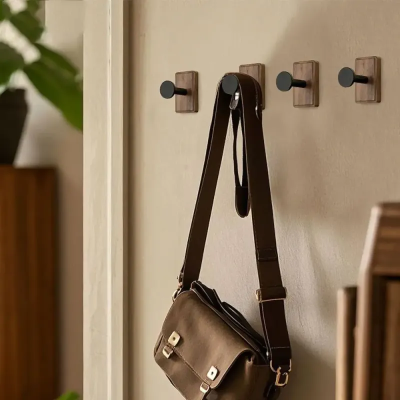 No Drill Solid Wood Suction Hook 1
