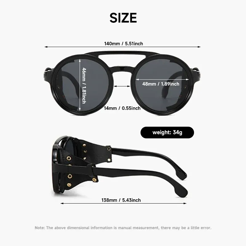 Retro Steampunk Round UV400 Sunglasses 5