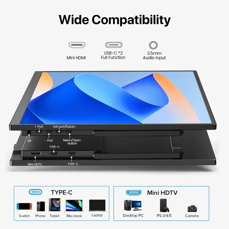 15.6" Touch Portable Monitor - FHD HDR 5