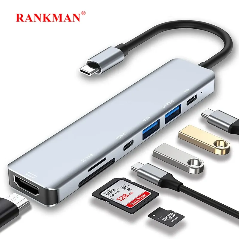 4K USB C Hub with HDMI & Card Reader 1